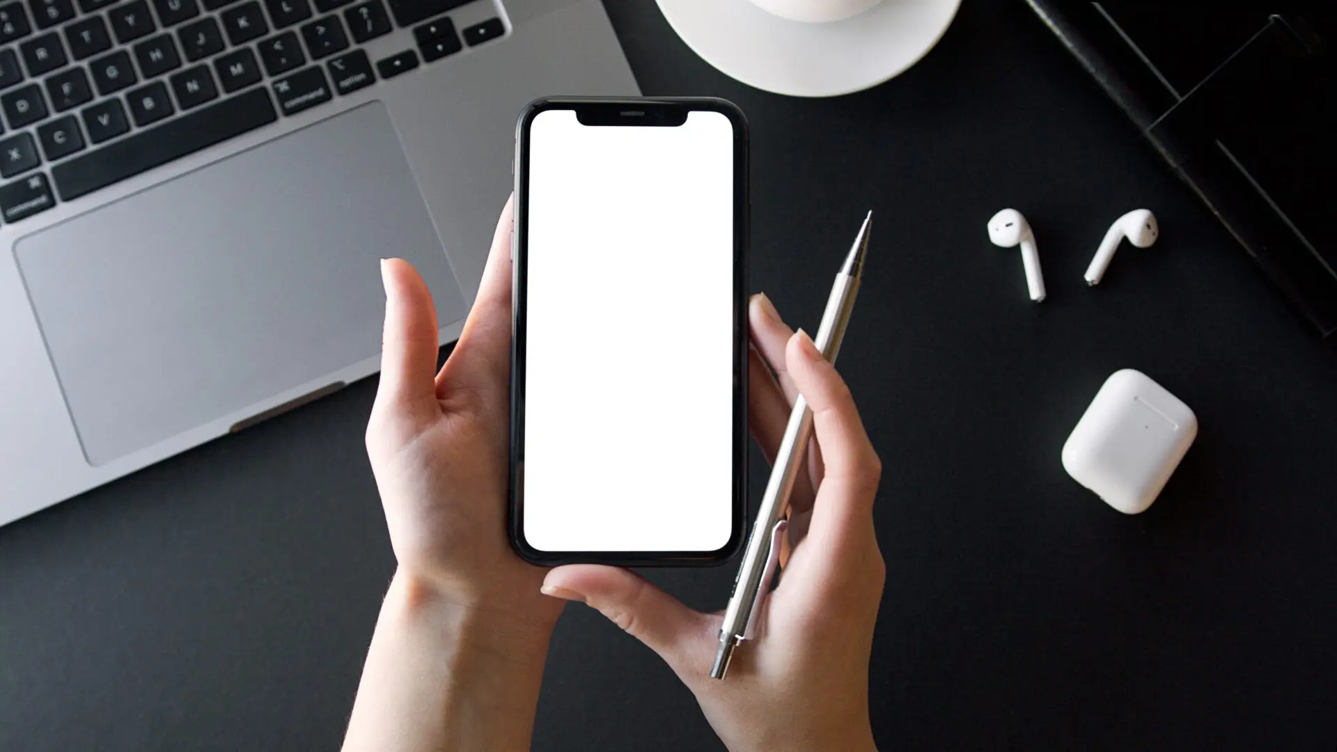 white screen on smartphone